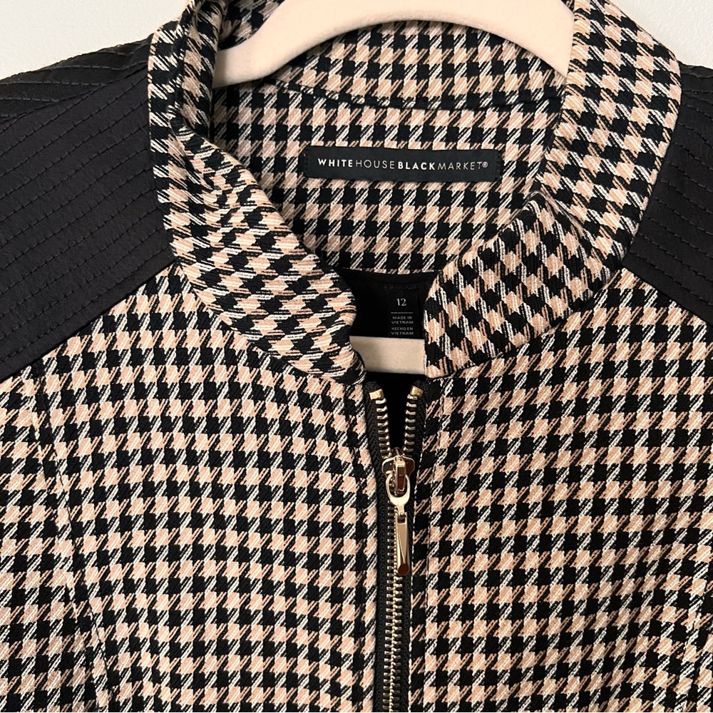Whbm Houndstooth Zip Jacket - image 5